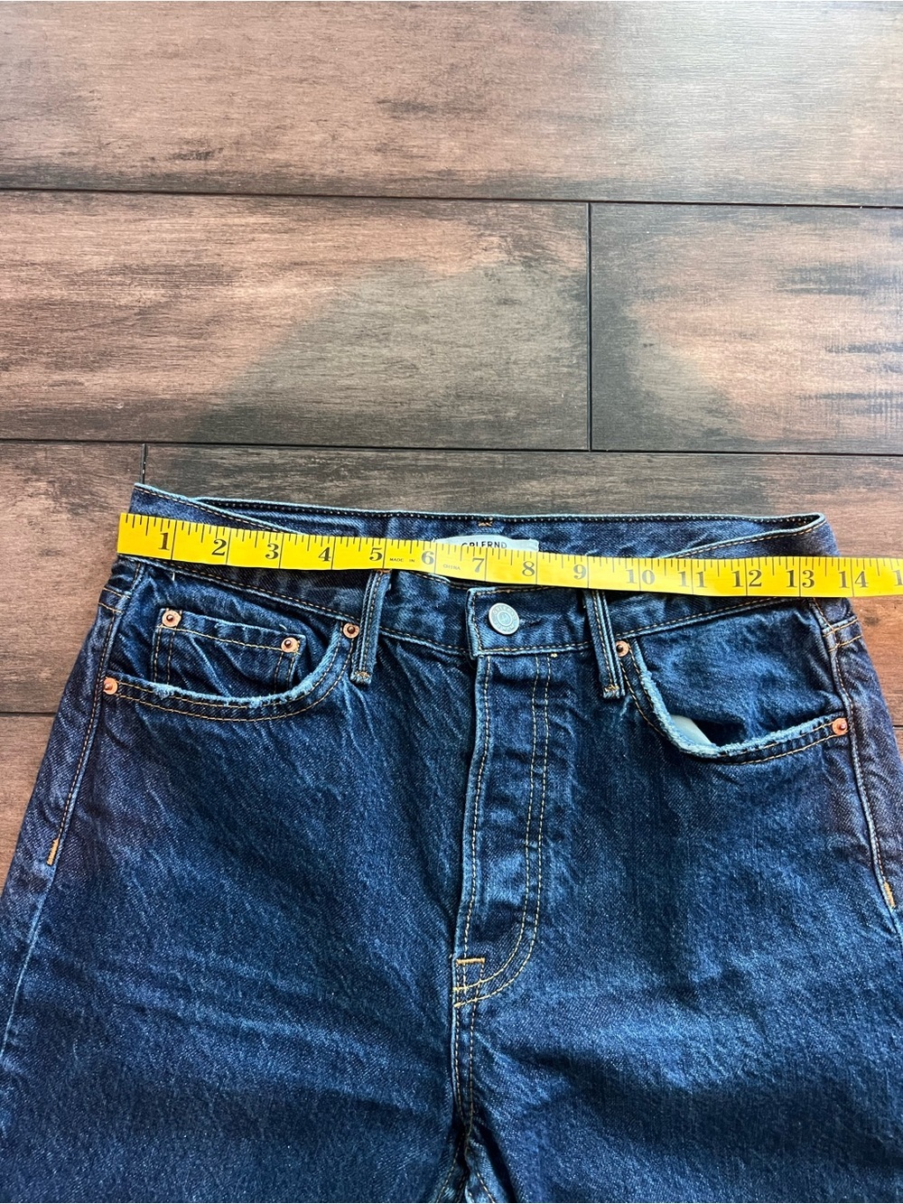 REVOLVE GRLFRND Karolina Straight/ Skinny Jeans 100% cotton Moody Blues - Picture 6 of 11